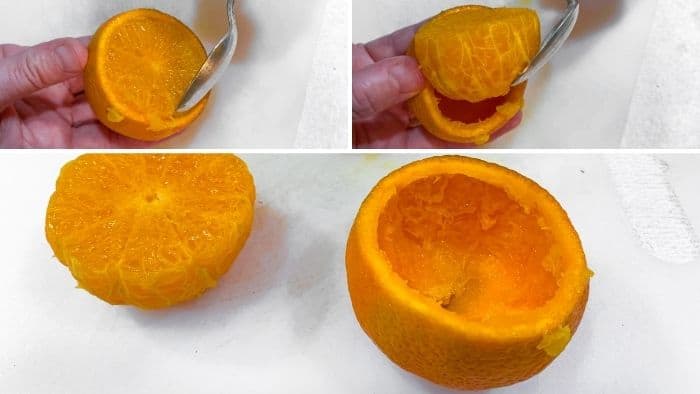 citrus fruit preparation for candles