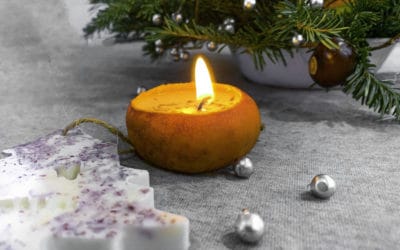 Easy and cheap citrus candle DIY